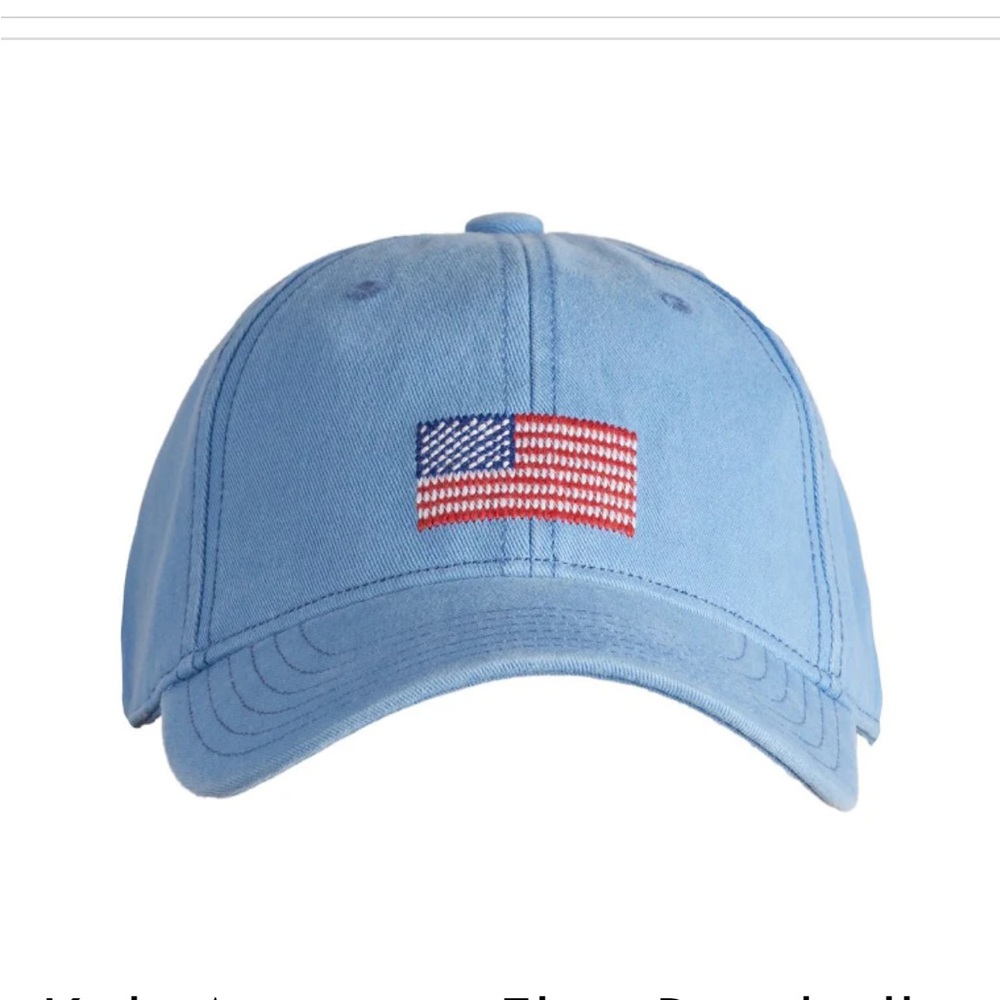Harding Lane American Flag needlepoint hat